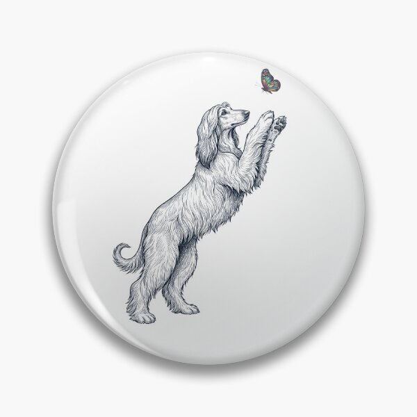Item preview, Vintage Afghan Hound with Butterfly Dog Mom Owner designed and sold by TerryConnells.