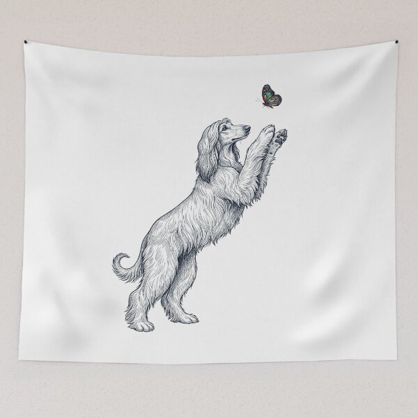 Item preview, Vintage Afghan Hound with Butterfly Dog Mom Owner designed and sold by TerryConnells.