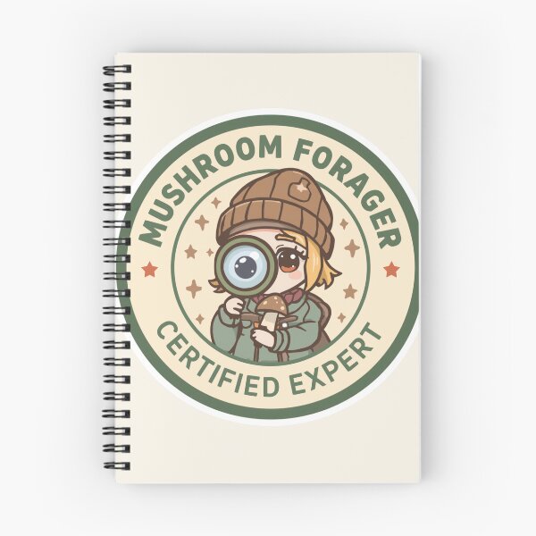 Item preview, Certified Mushroom Forager Badge - Cute Kawaii Chibi Scout Patch Fungi Hunter Sticker designed and sold by Digital_products_0111.