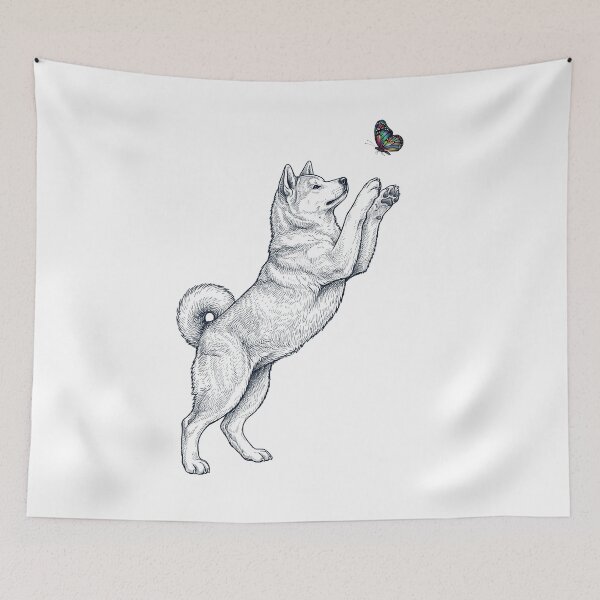 Item preview, Vintage Akita with Butterfly Dog Mom Owner designed and sold by TerryConnells.