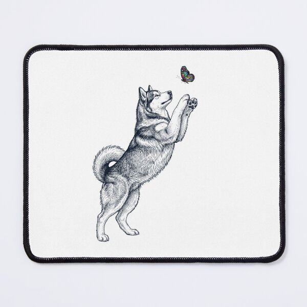 Item preview, Vintage Alaskan Malamute with Butterfly Dog Mom Owner designed and sold by TerryConnells.