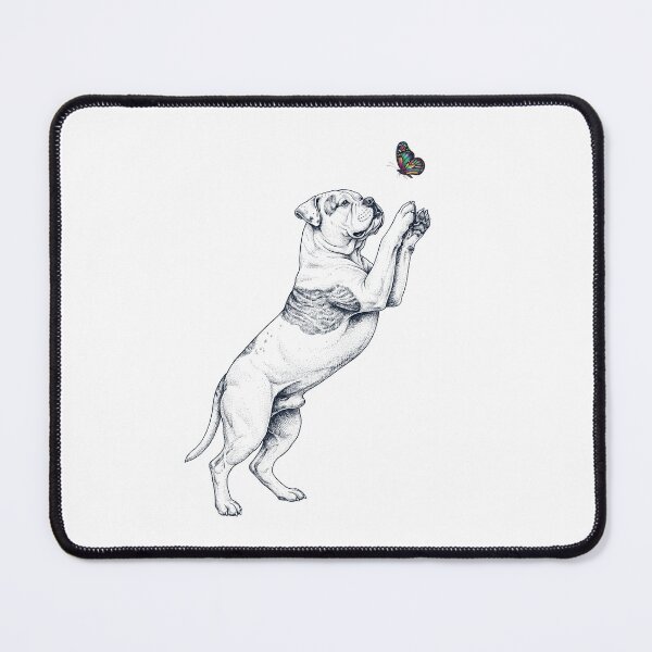 Item preview, Vintage American Bulldog with Butterfly Dog Mom Owner designed and sold by TerryConnells.