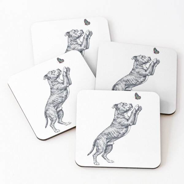 Item preview, Vintage American Pit Bull Terrier with Butterfly Dog Mom Owner designed and sold by TerryConnells.