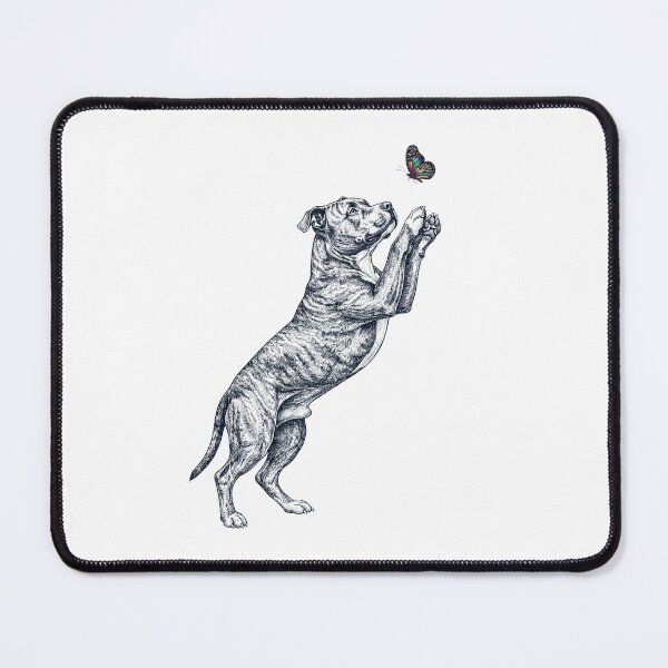 Item preview, Vintage American Pit Bull Terrier with Butterfly Dog Mom Owner designed and sold by TerryConnells.