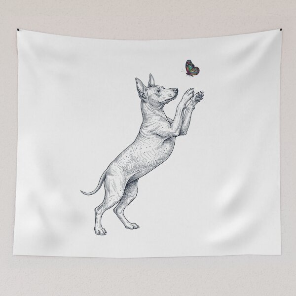 Item preview, Vintage American Hairless Terrier with Butterfly Dog Mom Owner designed and sold by TerryConnells.