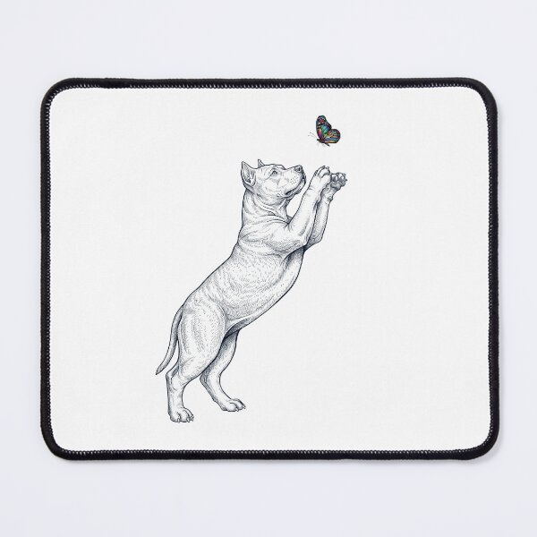 Item preview, Vintage American Staffordshire Terrier with Butterfly Dog Mom Owner designed and sold by TerryConnells.