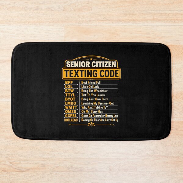 Item preview, Funny Senior Citizen Texting Code Design designed and sold by KarimSoCute.