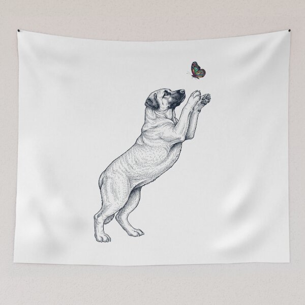 Item preview, Vintage Anatolian Shepherd Dog with Butterfly Dog Mom Owner designed and sold by TerryConnells.