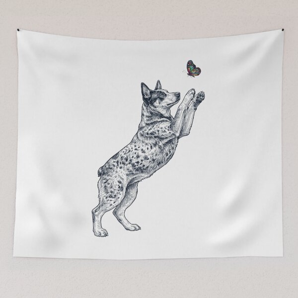 Item preview, Vintage Australian Cattle Dog with Butterfly Dog Mom Owner designed and sold by TerryConnells.