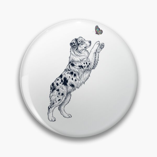 Item preview, Vintage Australian Shepherd with Butterfly Dog Mom Owner designed and sold by TerryConnells.