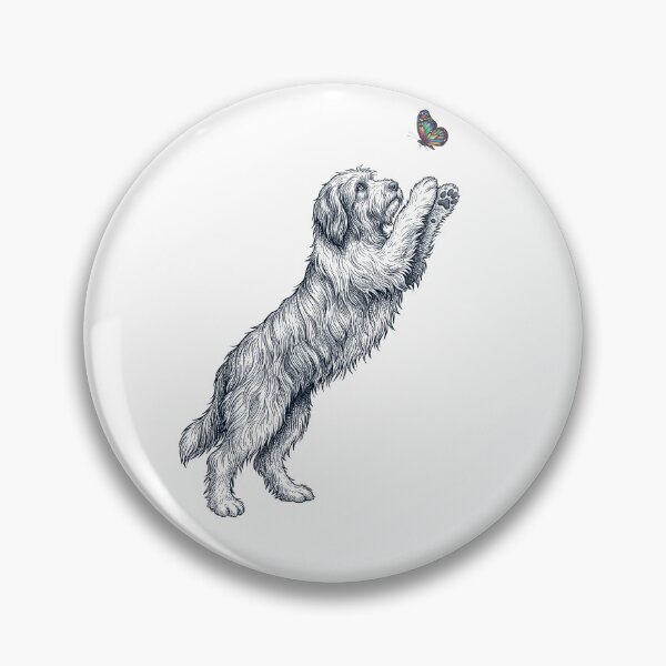 Item preview, Vintage Bearded Collie with Butterfly Dog Mom Owner designed and sold by TerryConnells.