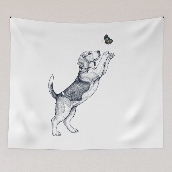 Item preview, Vintage Beagle with Butterfly Dog Mom Owner designed and sold by TerryConnells.