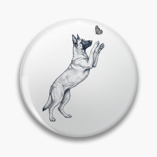Item preview, Vintage Belgian Malinois with Butterfly Dog Mom Owner designed and sold by TerryConnells.