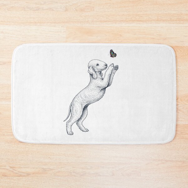 Item preview, Vintage Bedlington Terrier with Butterfly Dog Mom Owner designed and sold by TerryConnells.