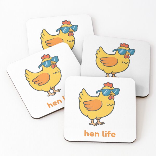 Item preview, Funny Chicken Hen Life With Sunglasses Cartoon Illustration designed and sold by Smoking_Animals .