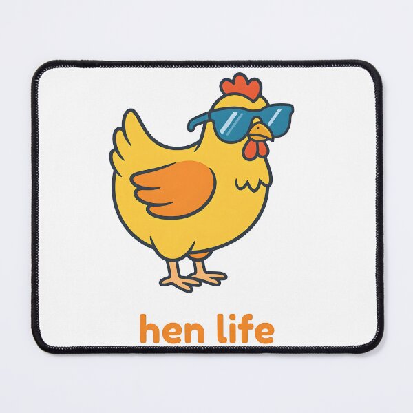 Item preview, Funny Chicken Hen Life With Sunglasses Cartoon Illustration designed and sold by Smoking_Animals .