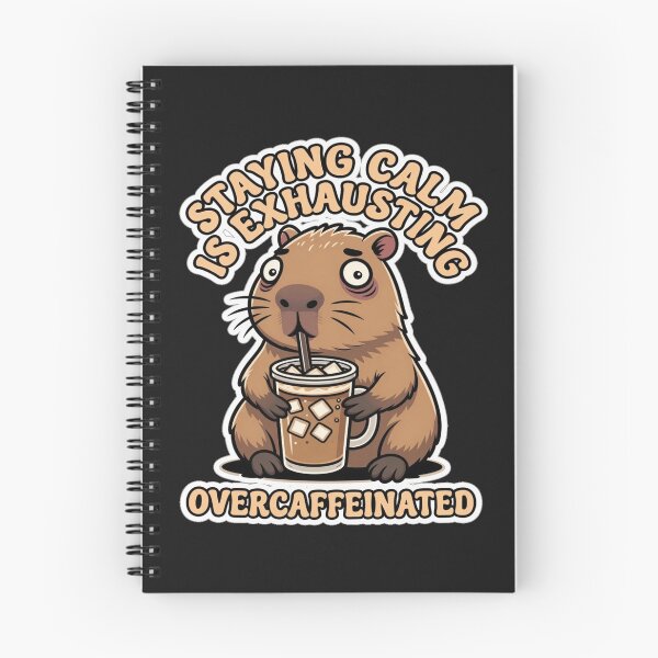 Item preview, Funny Capybara Staying Calm Is Exhausting Coffee Meme designed and sold by AlexandraSand.