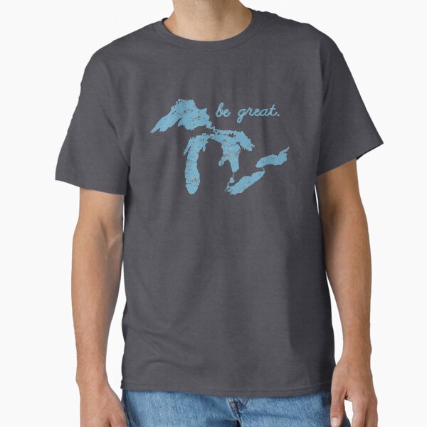 Vista previa del artículo con la obra «Vintage Be Great Lakes Blues Motivación positiva», diseñado y vendido por TeeCreations.