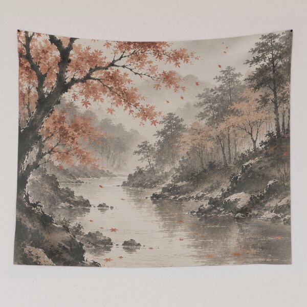Item preview, Woodland River in Autumn designed and sold by Kipepeo2025.