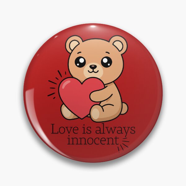 Item preview, Love Is Always Innocent - Cute Teddy Bear with Heart designed and sold by infinitearte.
