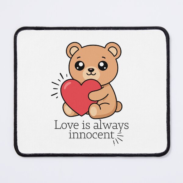 Item preview, Love Is Always Innocent - Cute Teddy Bear with Heart designed and sold by infinitearte.