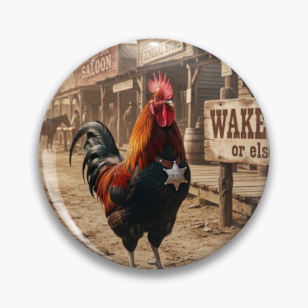 Item preview, Wake Up Rooster Sheriff | Funny Western Cowboy T-Shirt designed and sold by DmaarGroup.