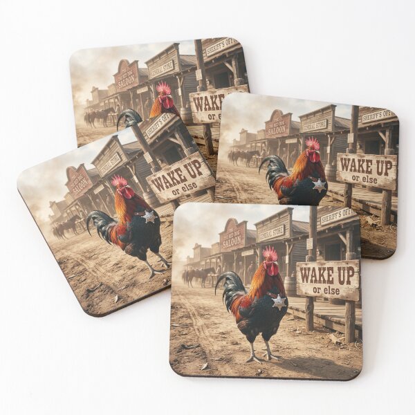 Item preview, Wake Up Rooster Sheriff | Funny Western Cowboy T-Shirt designed and sold by DmaarGroup.