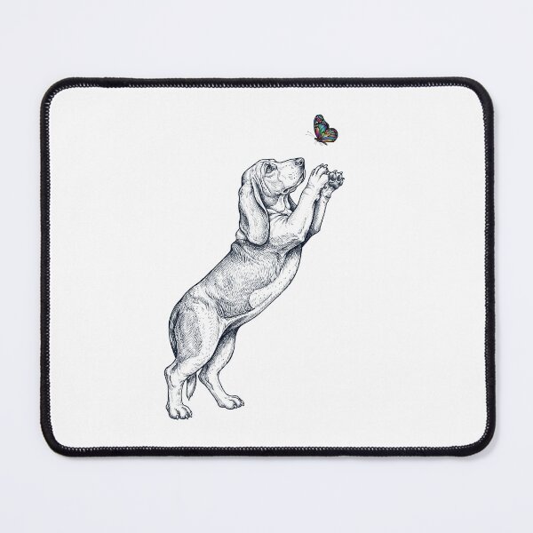 Item preview, Vintage Basset Hound with Butterfly Dog Mom Owner designed and sold by TerryConnells.