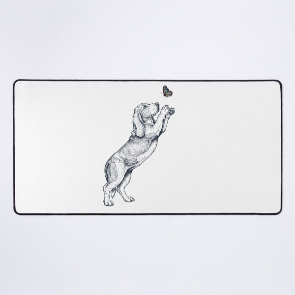 Item preview, Vintage Basset Hound with Butterfly Dog Mom Owner designed and sold by TerryConnells.