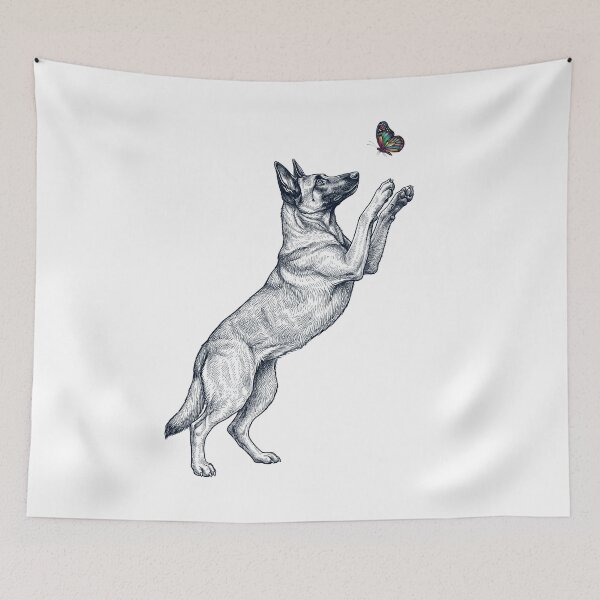 Item preview, Vintage Belgian Shepherd with Butterfly Dog Mom Owner designed and sold by TerryConnells.