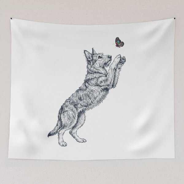 Item preview, Vintage Berger Picard with Butterfly Dog Mom Owner designed and sold by TerryConnells.