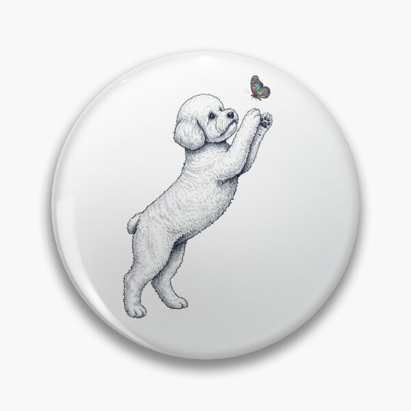 Item preview, Vintage Bichon Frise with Butterfly Dog Mom Owner designed and sold by TerryConnells.