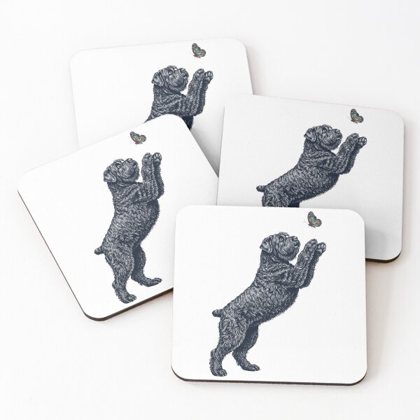 Item preview, Vintage Black Russian Terrier with Butterfly Dog Mom Owner designed and sold by TerryConnells.