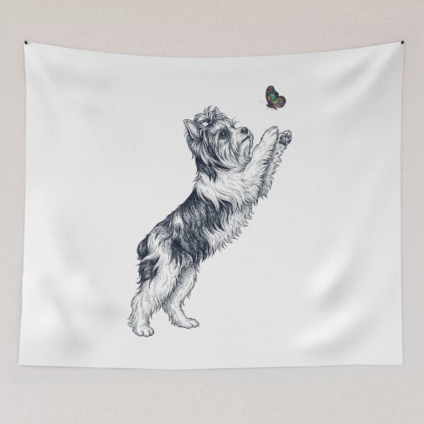 Item preview, Vintage Biewer Terrier with Butterfly Dog Mom Owner designed and sold by TerryConnells.