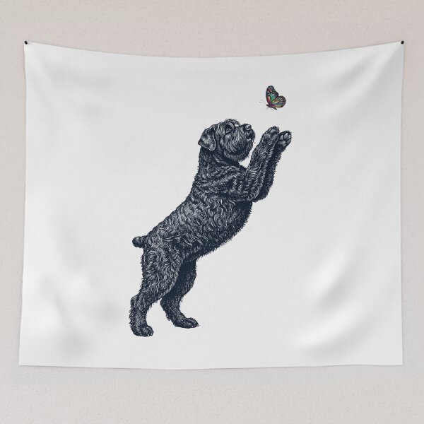 Item preview, Vintage Black Russian Terrier with Butterfly Dog Mom Owner designed and sold by TerryConnells.