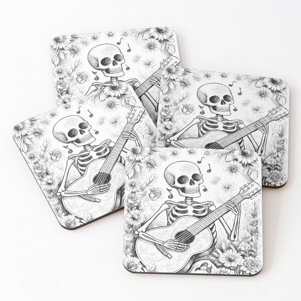 Item preview, Guitar Skeleton  - International Music day designed and sold by Art-Arcade6.