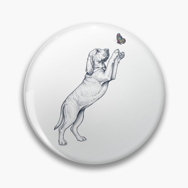 Artikelvorschau, Vintage Bloodhound mit Schmetterling Hundemama Besitzer entworfen und verkauft von TerryConnells.
