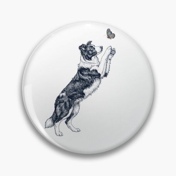 Item preview, Vintage Border Collie with Butterfly Dog Mom Owner designed and sold by TerryConnells.