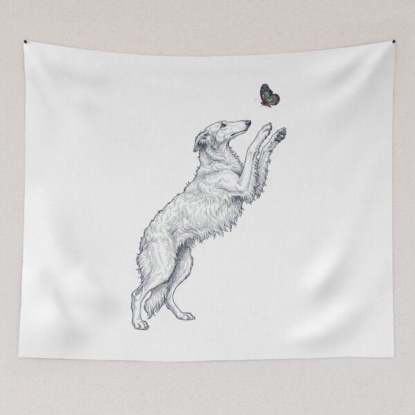 Item preview, Vintage Borzoi with Butterfly Dog Mom Owner designed and sold by TerryConnells.
