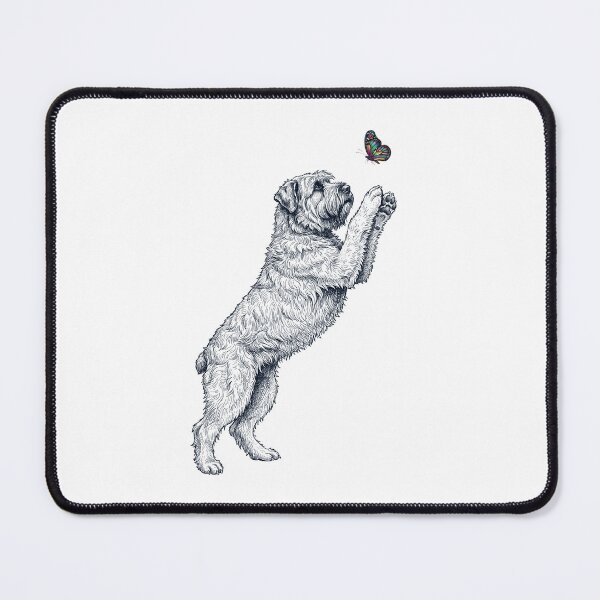 Item preview, Vintage Bouvier des Flandres with Butterfly Dog Mom Owner designed and sold by TerryConnells.