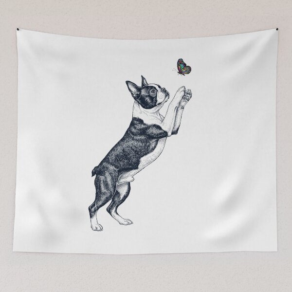 Item preview, Vintage Boston Terrier with Butterfly Dog Mom Owner designed and sold by TerryConnells.