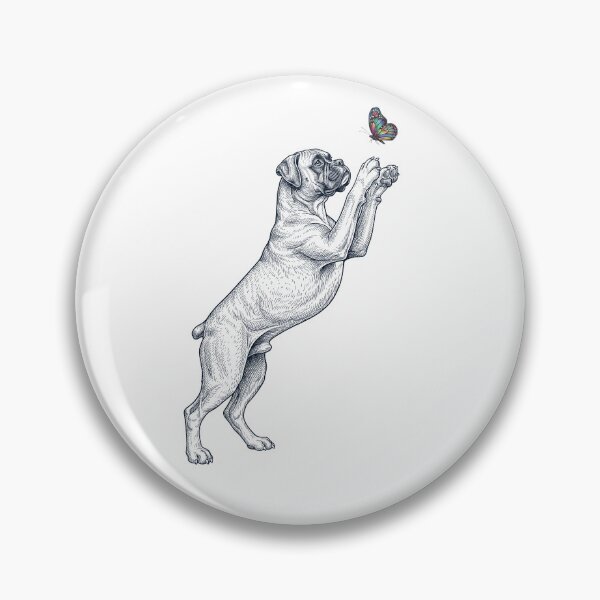 Item preview, Vintage Boxer Dog with Butterfly Dog Mom Owner designed and sold by TerryConnells.
