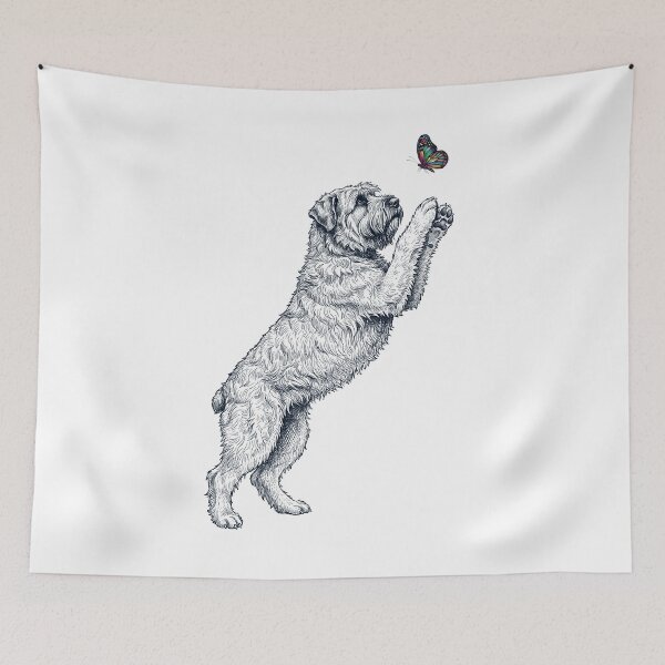Item preview, Vintage Bouvier des Flandres with Butterfly Dog Mom Owner designed and sold by TerryConnells.