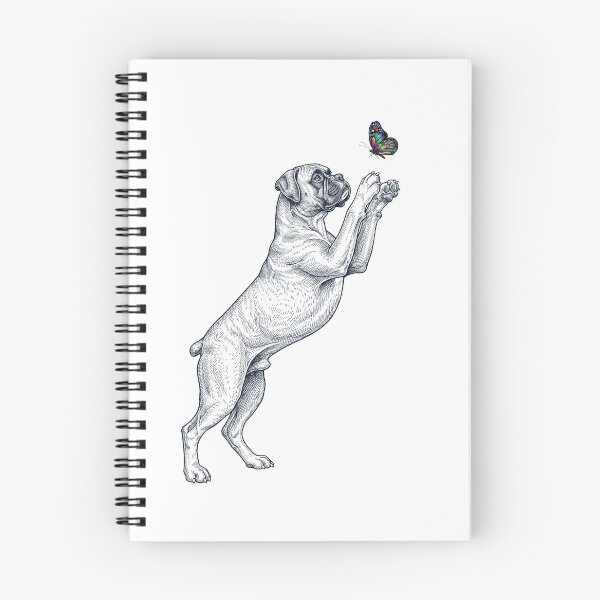 Artikelvorschau, Vintage Boxerhund mit Schmetterling Hundemama Besitzer entworfen und verkauft von TerryConnells.