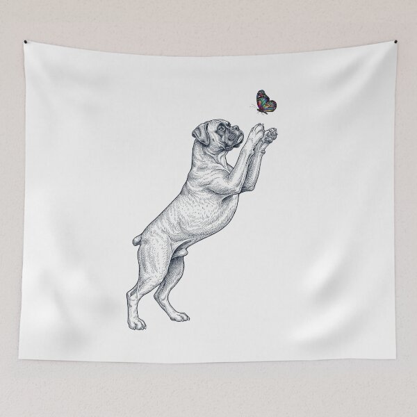 Item preview, Vintage Boxer Dog with Butterfly Dog Mom Owner designed and sold by TerryConnells.