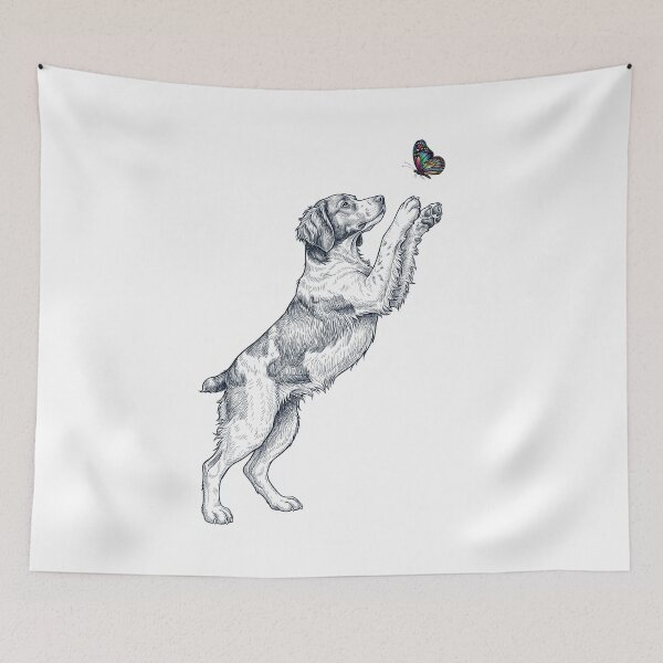 Item preview, Vintage Brittany with Butterfly Dog Mom Owner designed and sold by TerryConnells.