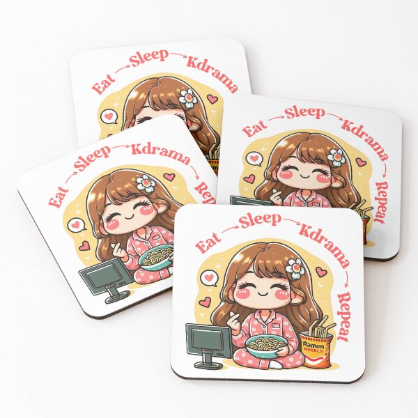 Item preview, Eat Sleep Kdrama Repeat - Funny Kdrama designed and sold by Kdramarewind.