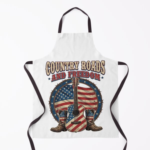 Item preview, Vintage Country Roads and Freedom Guitar Cowboy Boots Patriotic designed and sold by CF_VintageDesign.
