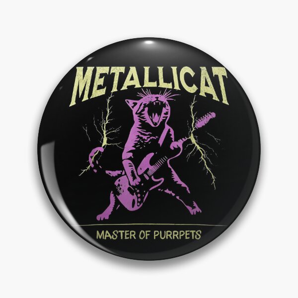 Item preview, Metallicat Master Of Purrpets Cat Metal Music Lover Pun designed and sold by SeraXYZ.