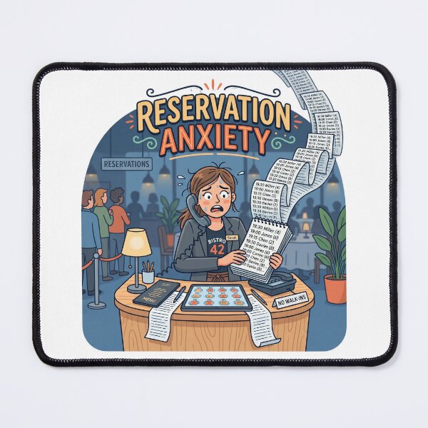 Item preview, Reservation Anxiety: Table For Two, Panicking For One designed and sold by BrewChef.